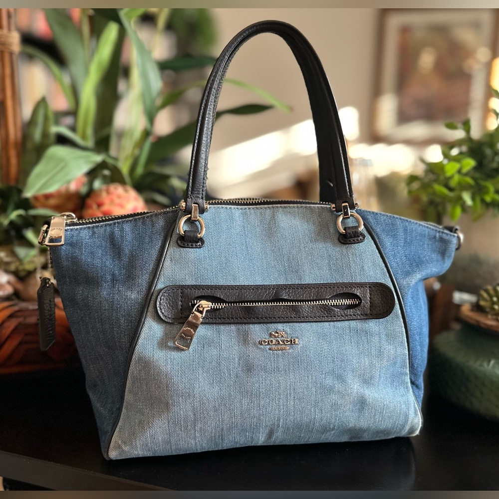 Coach Denim Prairie Satchel with Strap - Picture 16 of 16